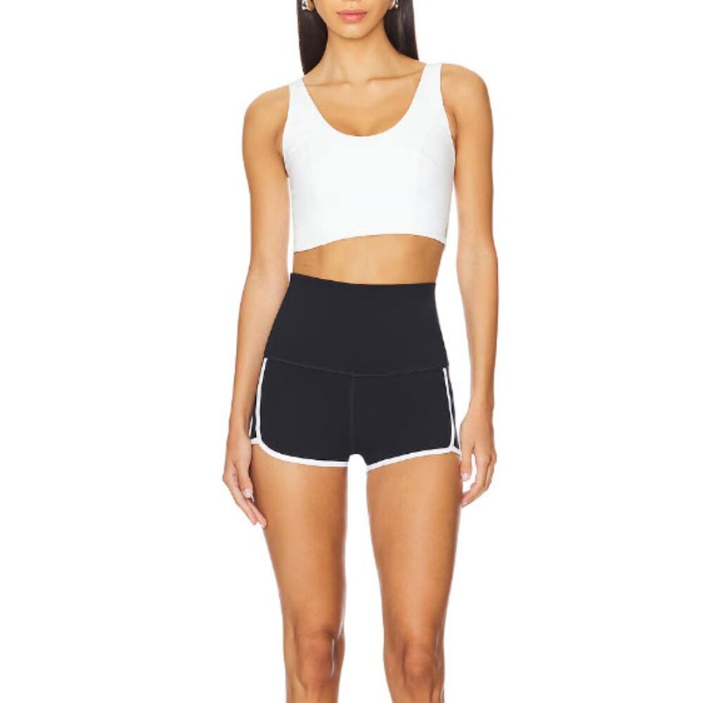 Free People FP Movement Small Shorts Island Time High Rise Black Stretch